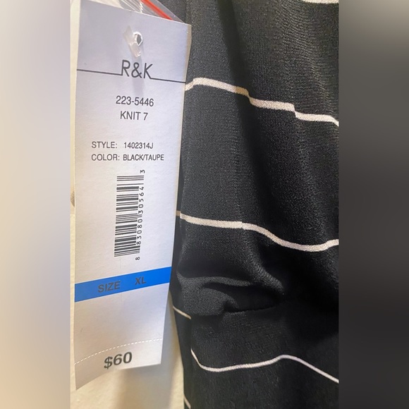 R&K~Women’s Black/Cream Sleeveless Flare Bottom Asymmetrical Mini Dress Size XL - Picture 10 of 10